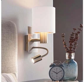 Eglo 96484 - Lampada LED flessibile PASTERI 1xE27/40W+LED/3,8W bianco