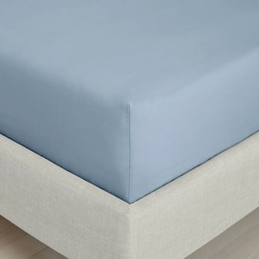 Lenzuolo con angoli blu in percalle di cotone 185x200 cm Cotton Percale – Bianca