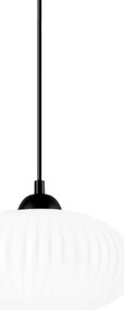 Lampadario a sospensione con filo HARMA 1xE27/15W/230V diametro 25 cm bianco/nero