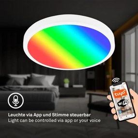 Brilo - Plafoniera LED RGBW dimmerabile 20W, 230V, 2200-6500K, Ø 27 cm