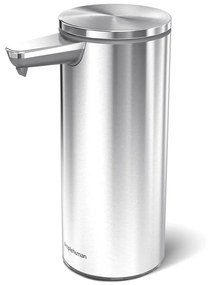 Dispenser automatico di sapone in acciaio grigio da 266 ml - simplehuman
