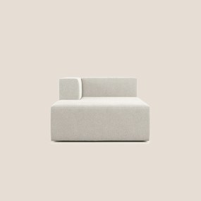Nettuno modulo chaise longue in morbido tessuto bouclè T07 bianco