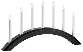 Markslöjd 705956 - Candelabro natalizio AVENTO 7xE10/3W/230V nero