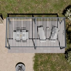 Pergola bioclimatica motorizzata Ombréa autoportante 3x6M (vari colori)