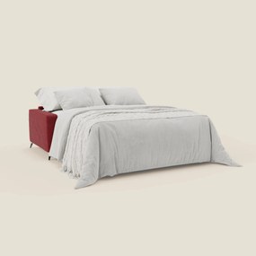 Alaya Divano letto matrimoniale dai morbidi cuscini in tessuto impermeabile T03 rosso