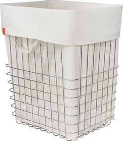 Cesta per il bucato argentata in metallo 64 l Store-It – Mette Ditmer Denmark
