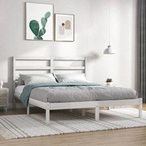 Giroletto Senza Materasso Bianco 120x200 Cm Legno Massello Pino /