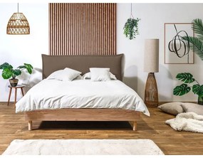 Letto matrimoniale marrone/naturale con griglia 180x200 cm Charlie - Bobochic Paris