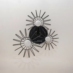 Lampadario a sospensione con cavo SOLANO 3xE27/15W/230V nero/cromo lucido