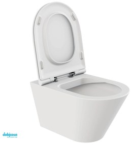 Azzurra Ceramica "Forma" Wc Sospeso Senza Brida Bianco Opaco