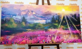 Stampa su tela – Dipinto a olio paesaggistico vivace