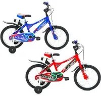 Bicicletta per Bambino 16 2 Freni Bimbo Rally Blu o Rosso