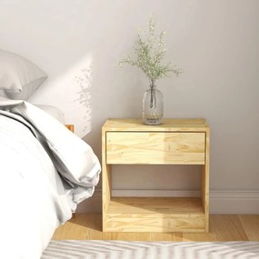 Comodini 2 pz 40x31x40 cm in legno massello di pino