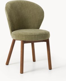 Sedia imbottita con gambe in legno di frassino Serena