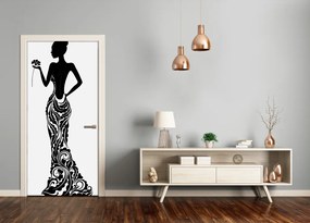 Sticker porta Illustrazione di moda 95x205 cm