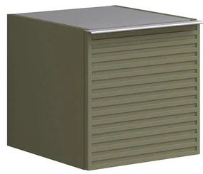 Struttura semi colonna da bagno Pixel 1 anta laccato opaco verde salvia L 40 x H 40 x P 45.5 cm