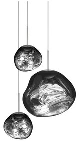 Melt Trio Rotondo Lampada LED a Sospensione Cromato - Tom Dixon