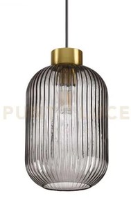 Mint lampadario a sospensione in vetro fume' 20cm 1 luce attacco e27