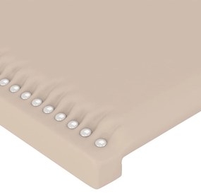 Testiera ad orecchio cappuccino 83x23x118/128 cm in similpelle