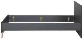 Letto nero per bambini 90x200 cm Jara - Roba