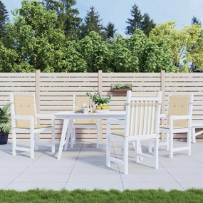 Cuscini Per Sedia 4 Pz Beige 100x50x3 Cm İn Tessuto Oxford /