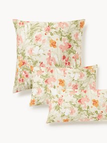Federa in raso di cotone floreale Anthea