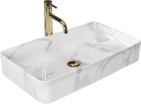 Lavabo da appoggio Rea Denis Shiny Marmo