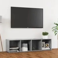 Mobile TV Grigio Cemento 142,5x35x36,5 cm in Legno Multistrato 805547