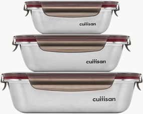 Set di 3 contenitori con coperchio a clip Cuitisan Flora
