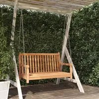 Dondolo da Giardino in Legno Massello di Teak 114x60x64 cm 316628