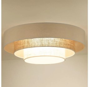 Duolla - Plafoniera LED LUNETA LED/26W/230V diametro 60 cm 4000K color crema/marrone