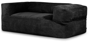 Puof a sacco nero con rivestimento in velluto a coste Sofa MooG – SLOWDOWN