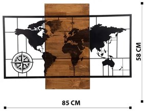 Decorazione da parete 58x85 cm legno/metallo