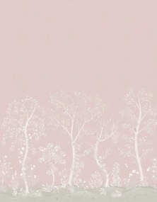 Cole & Son Carta da parati panoramica Seasonal Woods Silk - Rose Quartz Silk