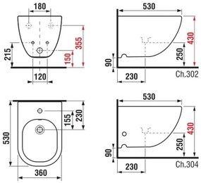 JIKA H8317120003021 - Bidet sospeso MIO ceramica/bianco