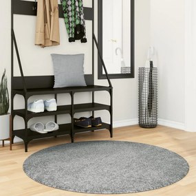 Tappeto Shaggy Pamplona A Pelo Lungo Moderno Verde Ø 120 Cm /