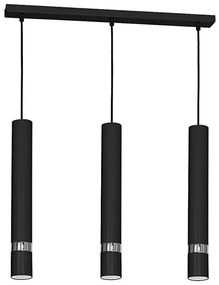 Lampadario a cavo JOKER 3xGU10/25W/230V nero/cromo lucido