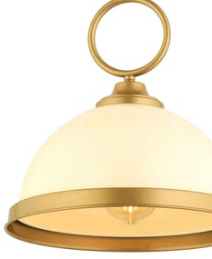 Lampadario a sospensione su cavo MONZA 1xE27/40W/230V diametro 26 cm crema/bronzo