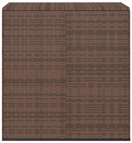 Contenitore da giardino in rattan pe 100x49x103,5 cm marrone