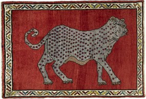 Gabbeh Tappeto 80 x 110 Rosso (Iran) Annodato A Mano