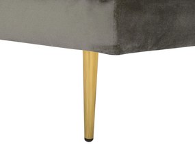 Chaise longue velluto tortora destra MIRAMAS Beliani