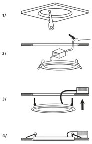 Lampada LED da incasso SQUARE LED/15W/230V 4200K 18,8x18,8 cm bianco
