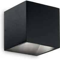 Applique Moderna Rubik Alluminio Nero Led 8,5W 3000K Luce Calda