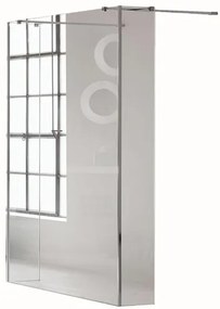 Walk-in wens L 20 x H 200 cm, vetro 6 mm vetro senza finitura / trasparente cromo