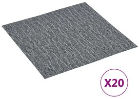 Listoni Per Pavimenti Autoadesivi 20 Pz İn Pvc 1,86 M² Grigi /