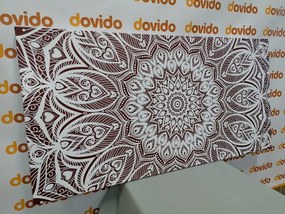 Stampa su tela – Mandala armonia su sfondo marrone