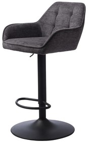 Sgabello da bar grigio scuro con altezza regolabile Nolan - Unique Furniture