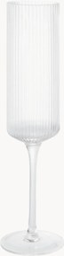 Set di 2 flute da champagne in vetro soffiato Ripple