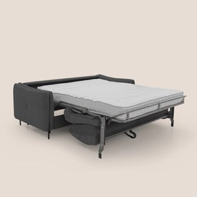 Gregory Divano letto con materasso h18 cm in microfibra effetto velluto impermeabile T09 antracite