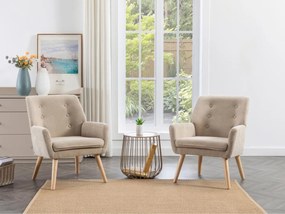 Poltrona in Tessuto Beige - SERINO